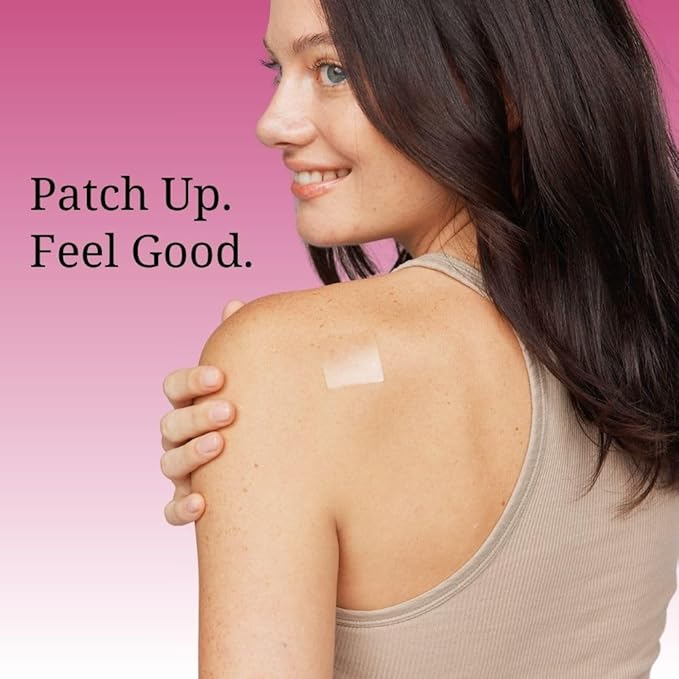 The Patch Remedy Menopause Patches - 30 Topical Menopause Relief for Women, Natural Hot Flash, Mood Support with Transdermal Gotu Kola, Damiana, Black Cohosh, Valerian, Skull Cap, Oat Seed, Ginger