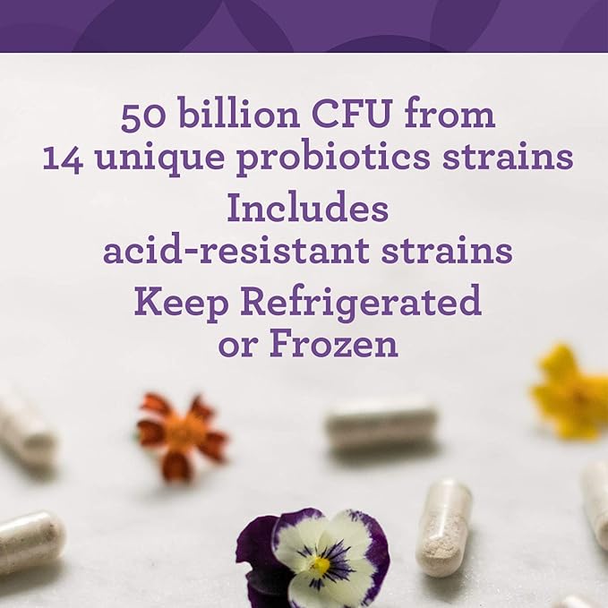 INNATE Response Formulas Flora 50-14 Clinical Strength - Probiotic Supplement with 50 Billion CFU - 14 Probiotic Strains - Vegan and Non-GMO - Made Without 9 Food Allergens - 60 Capsules