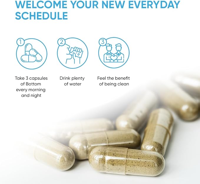 Bottom Fiber Supplement for Effortless Prep Time - Helps Promote Digestive Regularity - Psyllium Husk Based - for Men Who Bottom, Vegan Capsules