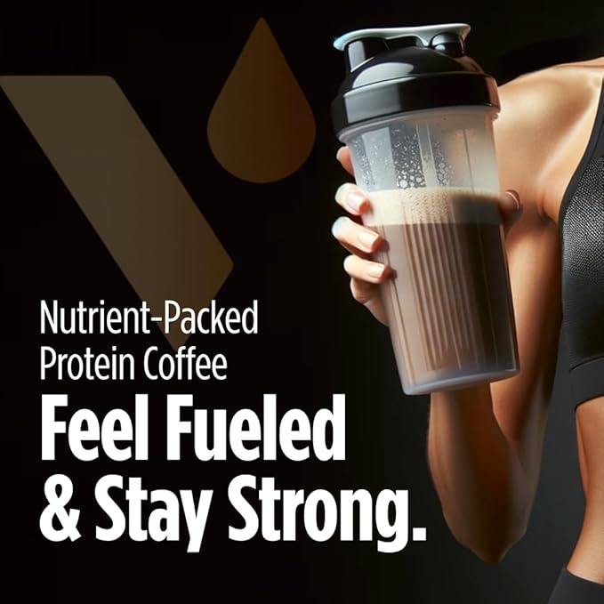 VitaCup Slim Protein Coffee Shake for Diet Support, Instant Coffee w/Whey Protein Powder, B Vitamins & Fiber, Dietitian Developed for Performance & Taste, Make as Iced Coffee or Shake, 2 Bags