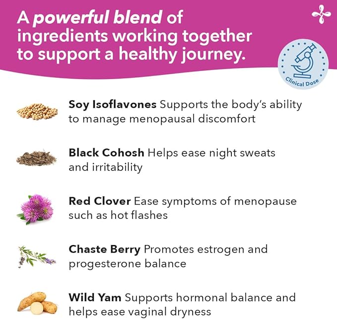 Pausitivi-T - Menopause Support Supplement - Powerful Relief for Hot Flashes, Hormone Imbalance & Night Sweats - Nourishes Tissue - Sage, Chasteberry, Soy Isoflavones & Black Cohosh - 60 Capsules