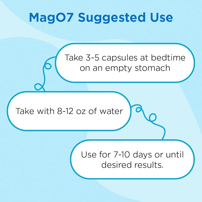 nbpure MagO7 - Natural Colon Cleanse & Detox - Occasional Constipation Relief, Stool Softening, & Bloating Support for Men & Women - Ozonated Magnesium Oxide, 90 Capsules