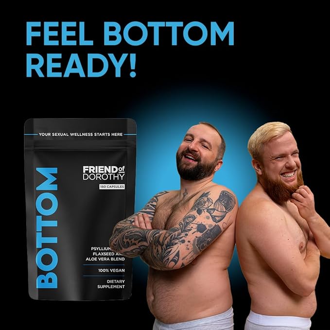 Bottom Fiber Supplement for Effortless Prep Time - Helps Promote Digestive Regularity - Psyllium Husk Based - for Men Who Bottom, Vegan Capsules