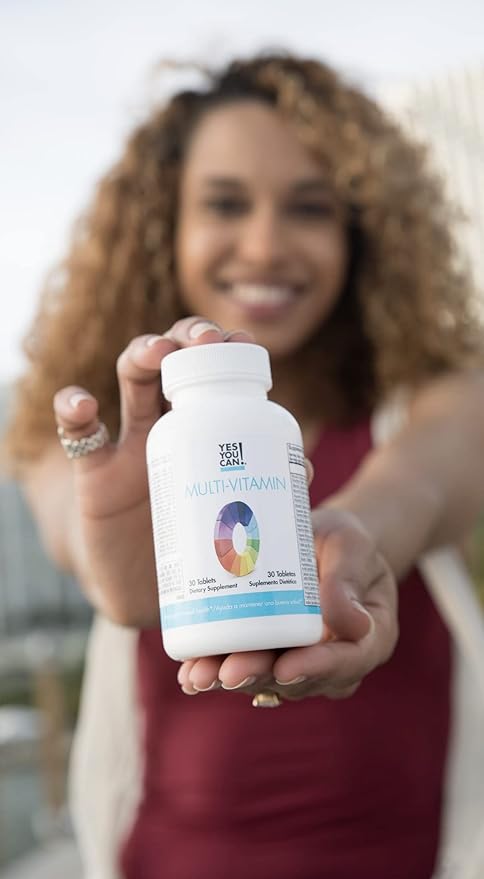 Yes You Can! Daily Multivitamins for Men and Women - Helps Assist Overall Health & Well-Being, Contains Antioxidants, Rich in Vitamin A, B, C & E - Daily Vitamins - 30 Tablets - 1 Pack