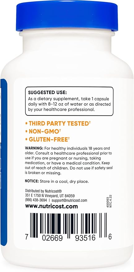 Nutricost 5-HTP 200mg, 120 Vegetarian Capsules (5-Hydroxytryptophan) - Non-GMO & Gluten Free (2 Bottles)