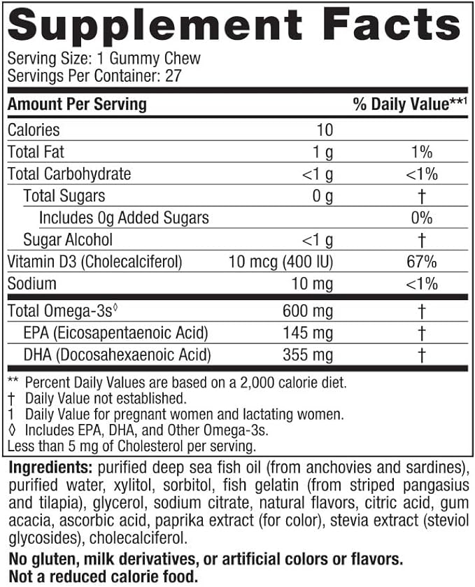 Nordic Naturals Zero Sugar DHA Prenatal Vitamin Gummies, Strawberry Orange Flavor - 27 Gummies - Supplements for Pregnancy - 600 mg Omega-3 Fish Oil and 400 IU Vitamin D3-27 Servings