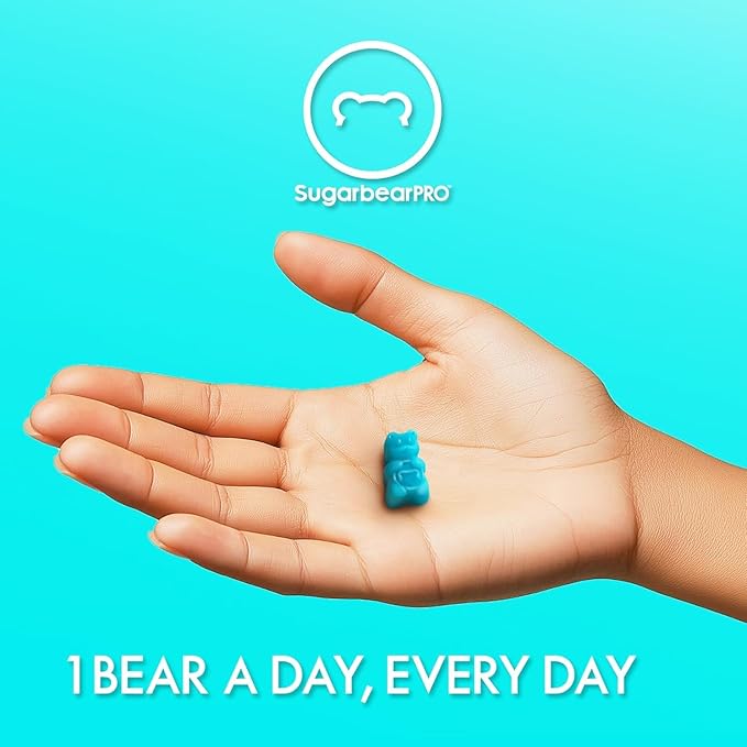 Sugarbear Hair Vitamin Gummy 6 Month Supply Extra Strength Biotin 6000mcg + Bamboo Scalp Massager Growth for Men & Women, Vegan Vitamin B12, Inositol, Elderberry, Certified Kosher, Halal, Cruelty-Free