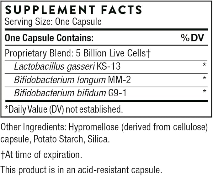 THORNE FloraMend Prime Probiotic - Shelf Stable and Stomach Acid-Resistant Probiotic Blend - 30 Capsules