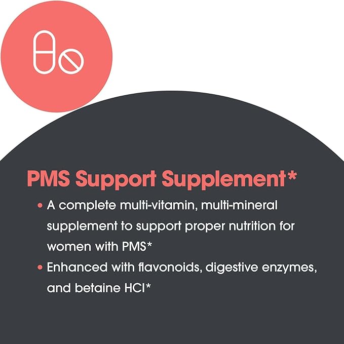 Optimox Optivite PMT Supplement - PMS Support Supplement for Women, Hormonal Balance, Womens Multivitamins, PMS Relief, Magnesium Supplement, Vitamin C and D3, Iron Tablets - 180 Count (Pack of 3)