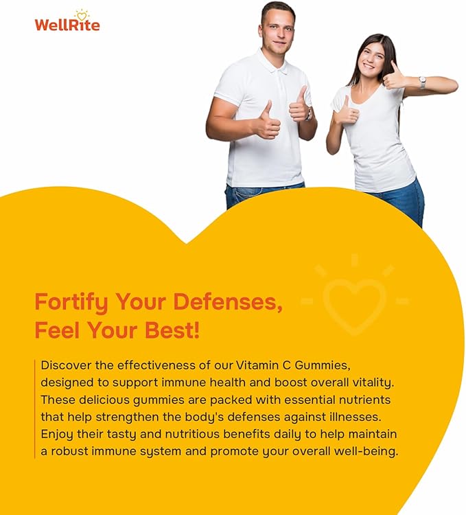 Vitamin C Gummy Vitamins which Helps Boost Immunity, 60 Count, Orange Flavored, Vegan, Gelatin Free, Gluten Free, Nut Free, Boosts Immunity, Antioxidant, Prevents Iron Deficiency