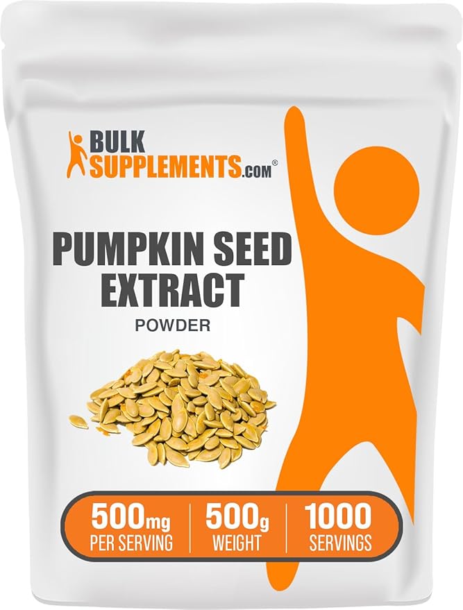 BulkSupplements.com Pumpkin Seed Extract Powder - Bladder Support - Pumpkin Seed Powder - Soluble Fiber Supplements - Pumpkin Powder (500 Grams - 1.1 lbs)