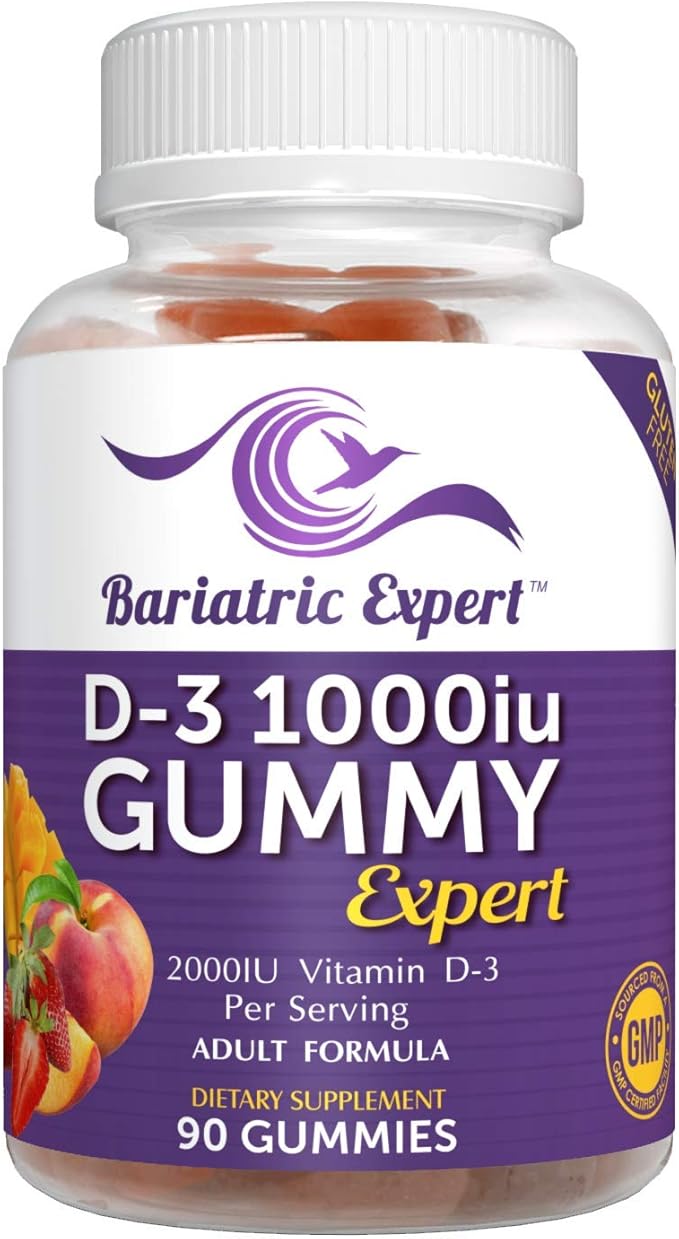 Bariatric Multivitamin 3 Pack, Multivitamin Gummy 90 Chews. - D3 Gummy 90 Chews.- Hair Vitamin Gummy 60 Chews.