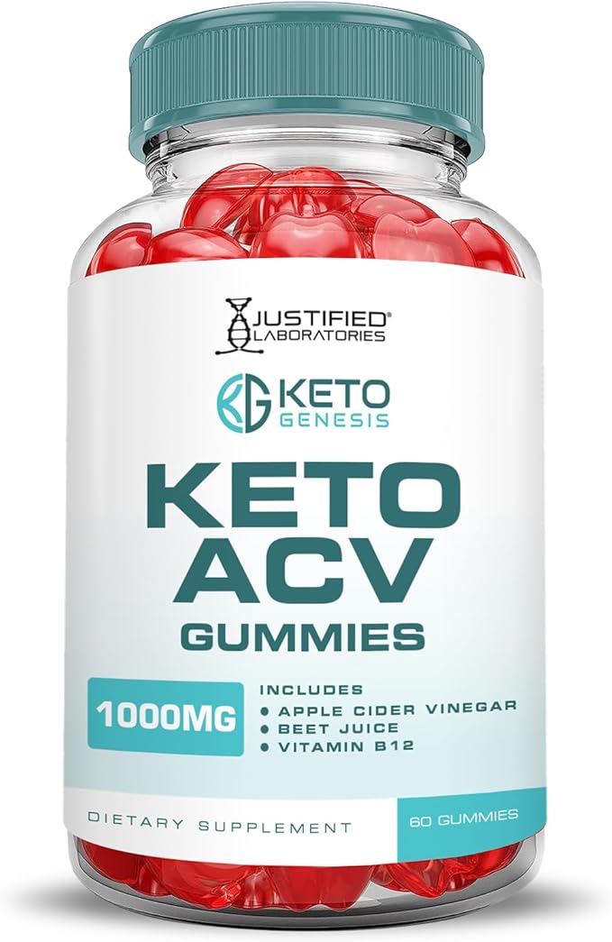 (2 Pack) Keto Genesis Keto ACV Gummies Advanced Formula 1000MG Keto Genesis Keto Gummies Apple Cider Vinegar Formulated with Pomegranate Beet Juice Powder B12 Vegan Non GMO 120 Gummys