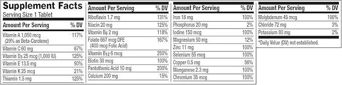 Adult Multivitamin/Multimineral Supplement with Antioxidants, Zinc, Vitamin D3 and B Vitamins 200 Tablets with Weekly Pill Organizer, A to Z Ligth&Spring Guide (3 Items)