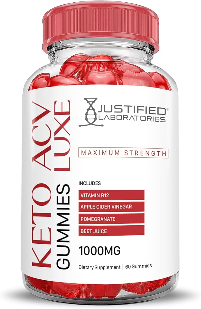 (2 Pack) Luxe Keto ACV Gummies Advanced Formula 1000MG Luxe Keto Gummies Apple Cider Vinegar Formulated with Pomegranate Beet Juice Powder B12 Vegan Non GMO 120 Gummys