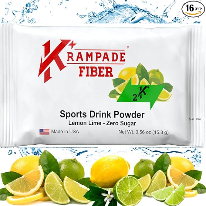 Fiber Supplement Electrolytes Powder - 9g Prebiotic Fiber + 2000mg Potassium Supplement + Magnesium | Cramp Relief | Hydration Packets| Digestive Health Support