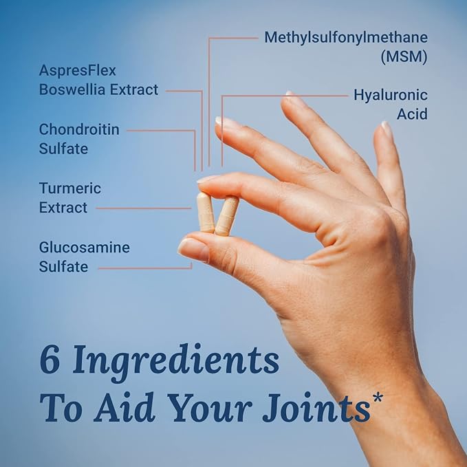 MoveWell by LiveConscious Glucosamine Chondroitin with MSM, Hyaluronic Acid, and More | Joint Health Supplement (2-Pack)