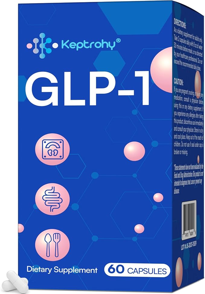 GLP-1 Supplement for Women and Men, GLP-1 Supplement | GLP-1 Support, GLP Support Core with Hops Extract, Synbiotics, Eriocitrin Support GLP-1 Level Naturally, Natural, Take Before Meal - 1 Pack