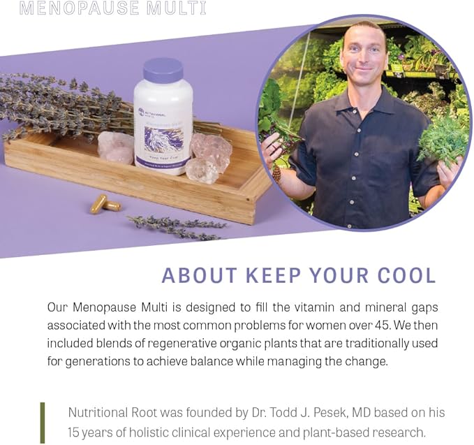 5-in-1 Menopause Support Vitamins for Women, Fermented Vitamins, Minerals, Probiotics and Organic Herbs, Third Party Tested, Doctor's Choice, 30 Servings