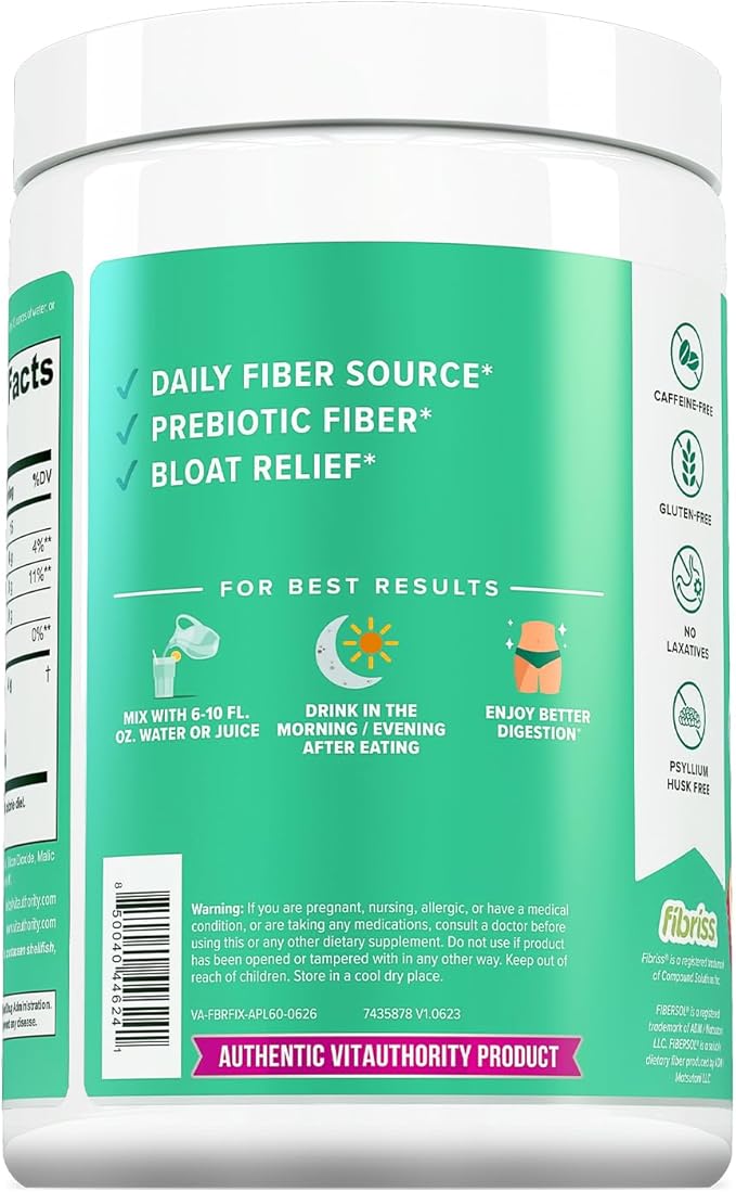 Fiber Supplement Colon Cleanse Prebiotic Powder Detox | Colon Cleanse Detox for Women | Digestive Health Regularity Satiety & Bloating Relief for Women Gut Cleanser & Powder Apple Flavored 60 Servings