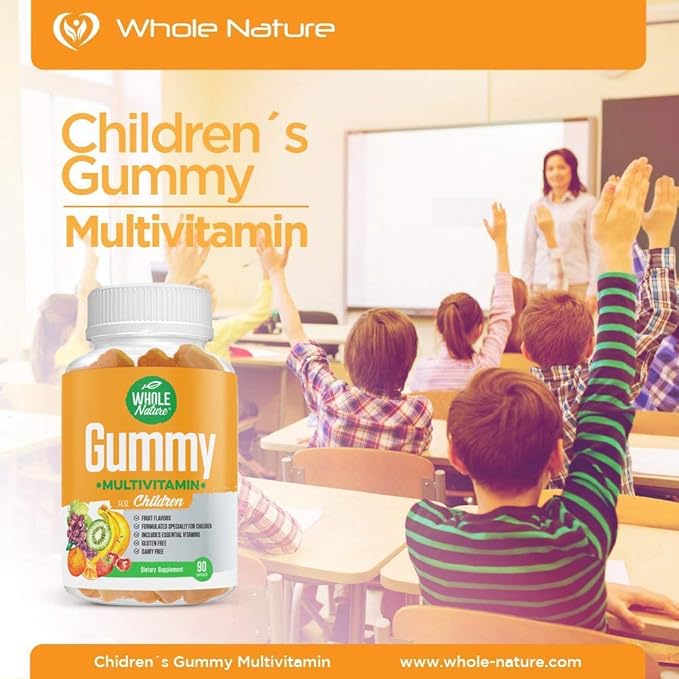 Kids Gummy Multivitamin - Complete Daily Essentials Childrens Vitamins and Minerals for Overall Wellness, 90 Gummies. Fruit Flavor, No Artificial Sugar, Dairy and Gluten Free