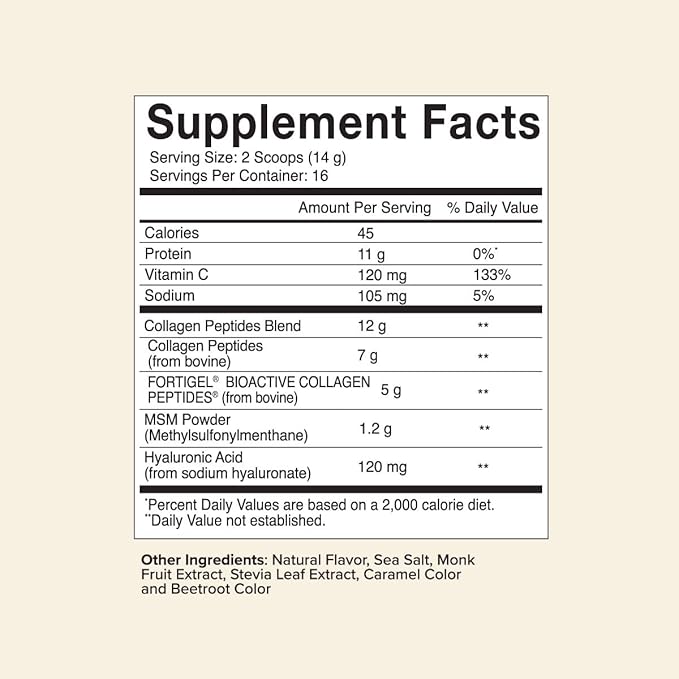 Great Lakes Wellness Movement Boost Advanced Collagen Peptides - MSM, Hyaluronic Acid, Vitamin C - Joint Mobility & Comfort - Caramel Flavor - Non-GMO, Keto, Kosher - 8 oz - Packaging May Vary