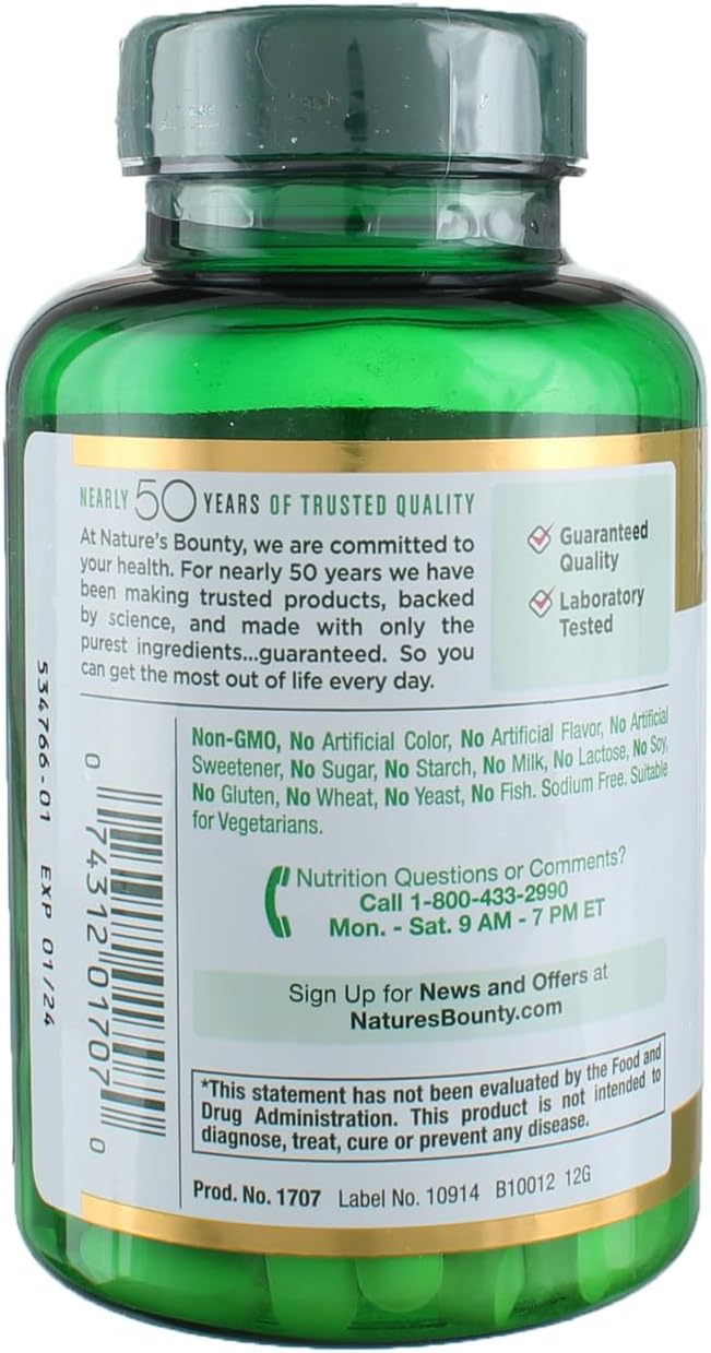 Nature's Bounty Vitamin C 1000 mg Immune Health Caplets 100 ea ( Pack of 6)
