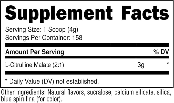 Nutricost L-Citrulline Malate 2:1 (600 Grams) (Blue Raspberry)