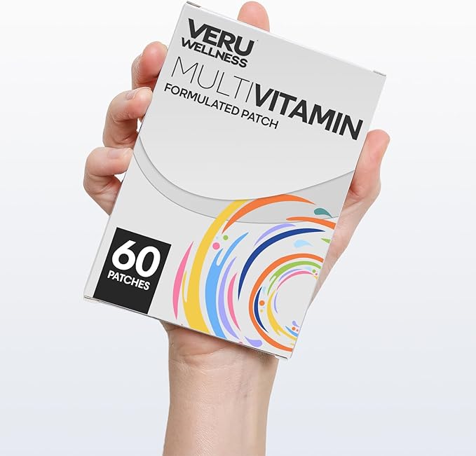 Veru Wellness Multi Vitamin Plus Daily Patch - Time Release Self Adhesive Patch, 8-10 Hours (60 Count)