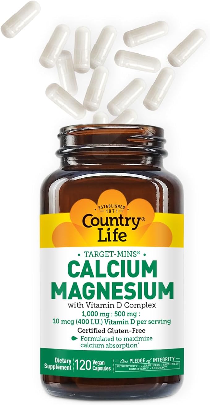 Country Life Cal-Mag Veg Capsules, 120 Capsules…