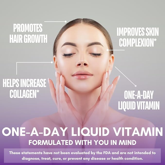 Tropical Oasis - Liquid Beauty | Supplement for Hair, Skin, & Nail Growth, Weight Control, Joint Support - Biotin + Hydrolyzed Collagen (32 Servings)