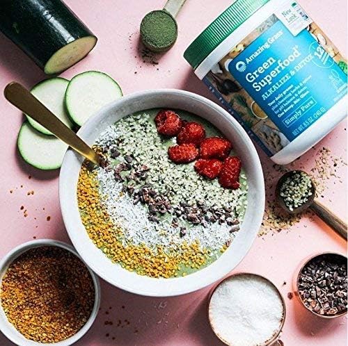Amazing Grass Greens Superfood Alkalize & Detox: Greens Powder with Beet Root Powder, Digestive Enzymes, Prebiotics & Probiotics, 30 Servings (Packaging May Vary)