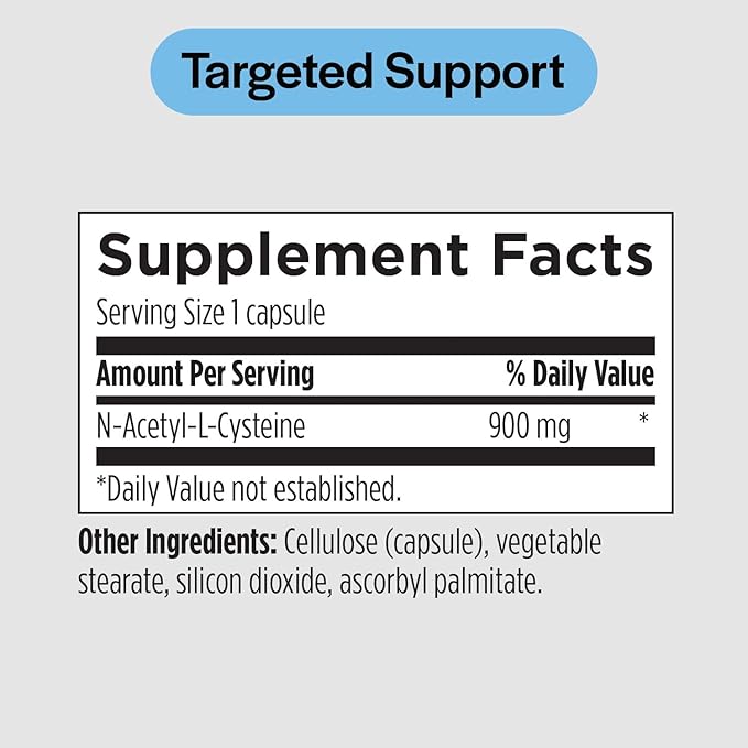 PureFormulas N-Acetyl-L-Cysteine - NAC Supplement Capsules 900mg NAC, Antioxidant Glutathione Precursor - Detox + Workout Recovery, and Immune Support - Non-GMO + Vegetarian Supplement -120 Capsules