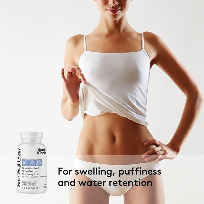 Youth & Tonic 3X Belly Bloating Pills for Puffiness, Water Debloat, Stomach, Gut & Colon Cleanse Detox | with Liquid Activated Charcoal, Coconut & Peppermint Oil, Senna Leaf & More | 150 Capsules