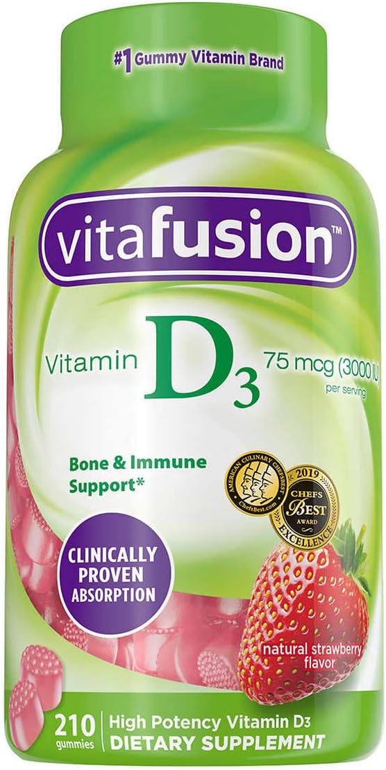 Vitafusion Vitamin D₃ 75 mcg, 210 Adult Gummies
