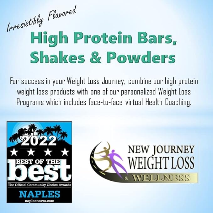 Vanilla Caramel Crunch Bar - New Journey Weight Loss & Wellness - High Protein Meal Replacement Nutrition Bar (7 bars/box)