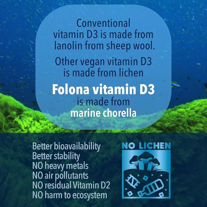Vegan Vitamin K2+D3 | 440 mcg All-Trans MK-7 440mcg from Peas + 1000IU Vitamin D3 from Chlorella + MCT Coconut Oil for max Absorption | 90 Capsules, 100% Vegan, Non-GMO