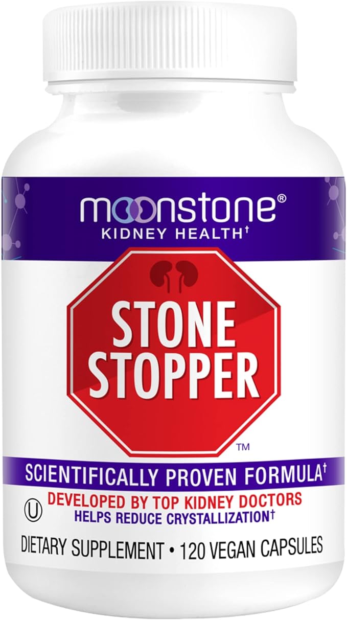 Stone Stopper Capsules, Kidney Stone Prevention, Calcium Oxalate Protector, Alkali Citrate Support Supplement, Developed by Urologists to Support Kidney Health, 30 Day Supply (120 Count)