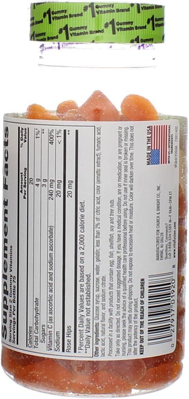 VitaFusion Power C Gummy Vitamins for Adults Absolutely Orange - 150 ct, Pack of 6