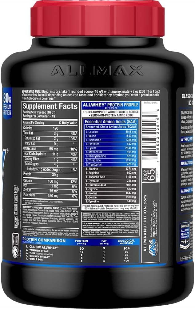 ALLMAX Nutrition AllWhey Classic, Strawberry, 5lb