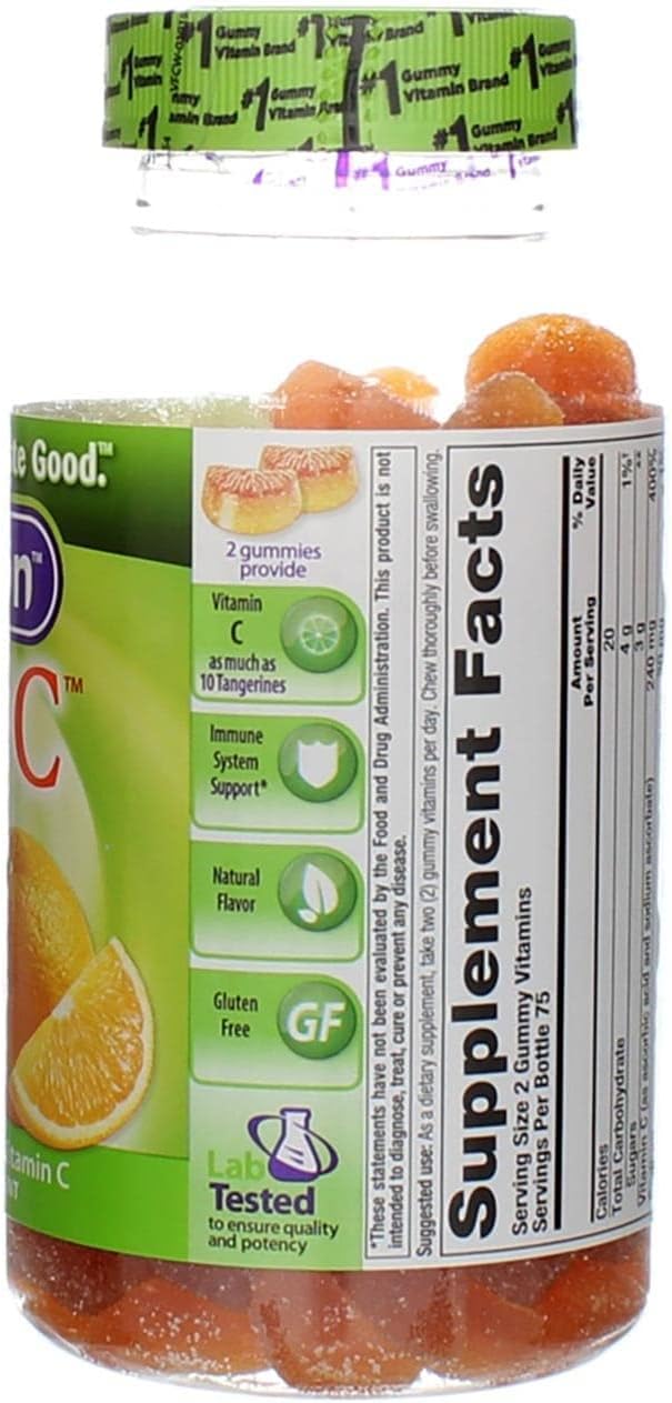 VitaFusion Power C Gummy Vitamins for Adults Absolutely Orange - 150 ct, Pack of 6