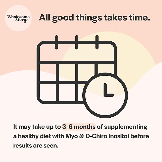 Wholesome Story Inositol Supplement | Myo Inositol & D-Chiro Inositol 2050mg | Hormonal Balance & Ovarian Support | 90 Day Supply