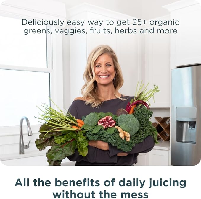 Ancient Nutrition Organic SuperGreens Powder with Probiotics, Organic Multivitamin Greens, Made from Real Fruits, Vegetables and Herbs, Digestive and Energy Support, 12 Servings, 3.6oz