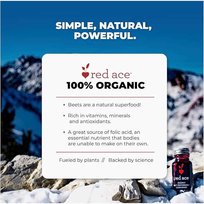 Red Ace Swiss Chard & Beet Powder, Gluten Free, Vegan, Organic Pre Workout, Supplement for Men & Women, Energy Boost Supplements, Nitric Oxide Booster, Superfood Greens, Health & Wellness, 5.3oz