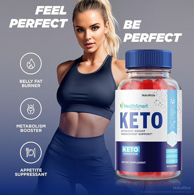 (3 Pack) Health Smart Gummies - Health Smart Keto ACV Gummies, Health Smart Keto Gummies for Advanced Weight Loss, Keto + ACV Gummy, Maximum Strength Supplement, HealthSmart Reviews (180 Gummies)