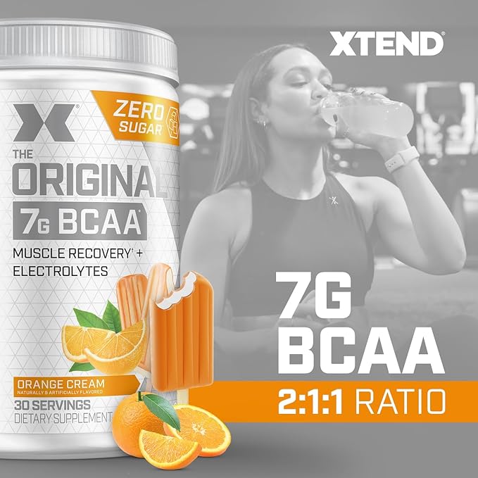 Xtend XTEND Original BCAA Powder 7g BCAA and 2.5g L-Glutamine, Sugar Free Post Workout Muscle Recovery Drink with Amino Acids for Men & Women, 30 Servings