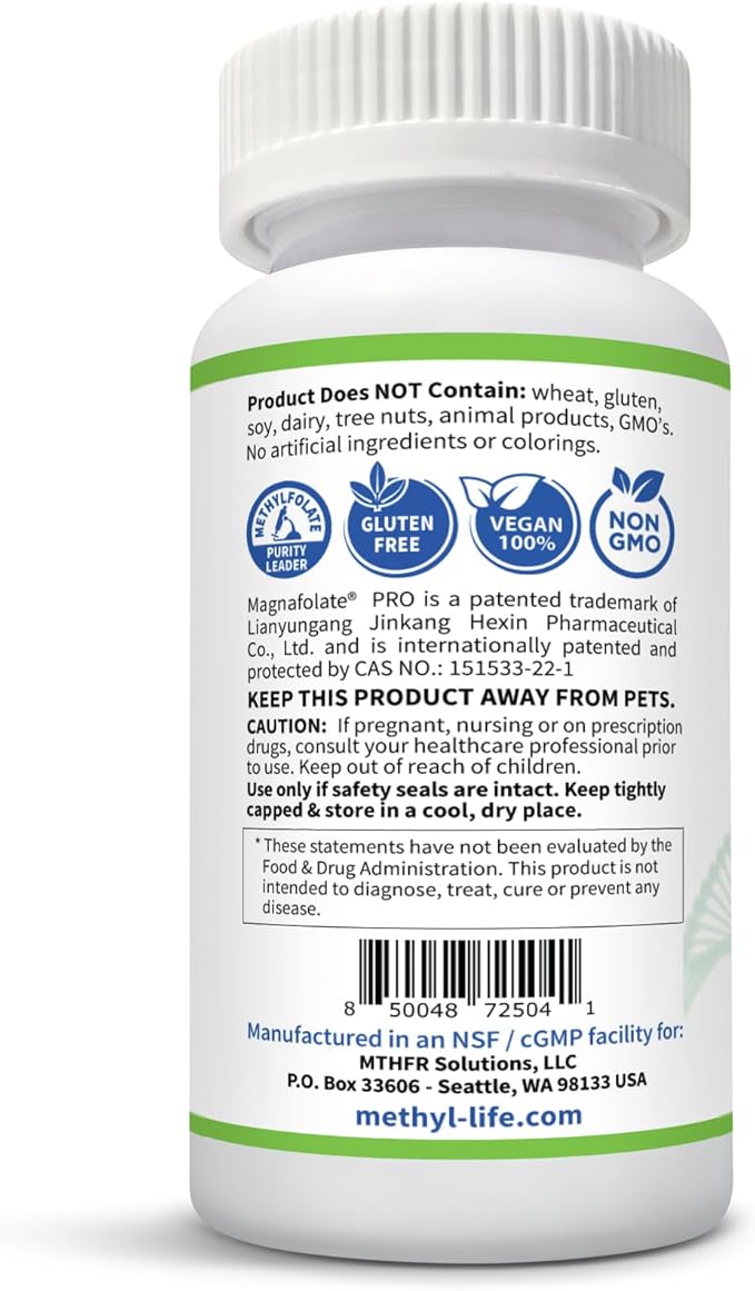 B-Methylated II, Pure Pharmaceutical Grade Professional Strength Active Folate and B12 (as Methylcobalamin, 3.75 mg) - 3 Months Supply. Chewables