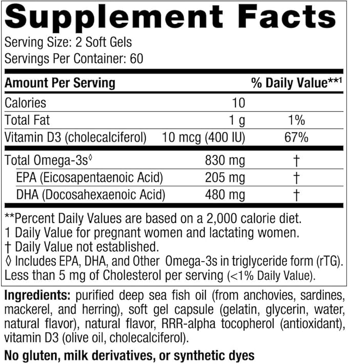 Nordic Naturals Prenatal DHA, Strawberry - 120 Soft Gels - 830 mg Omega-3 + 400 IU Vitamin D3 - Supports Brain Development in Babies During Pregnancy & Lactation - Non-GMO - 60 Servings