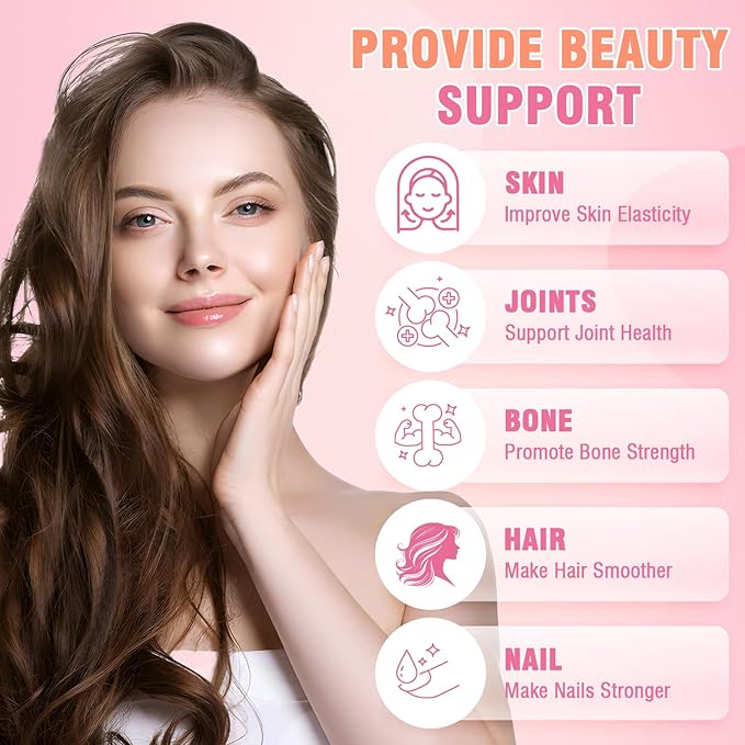 180 Count Collagen Gummies 2500mg Collagen Protein Type I II III V X with 15000mcg Biotin Vitamins C A B D E Keratin Hyaluronic Acid for Hair Skin Nails Joint Immune Digestion for Women Men Sugar Free