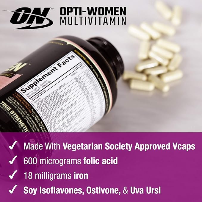 Optimum Nutrition Opti-Women Multi-Vitamin Capsules, 120 Count